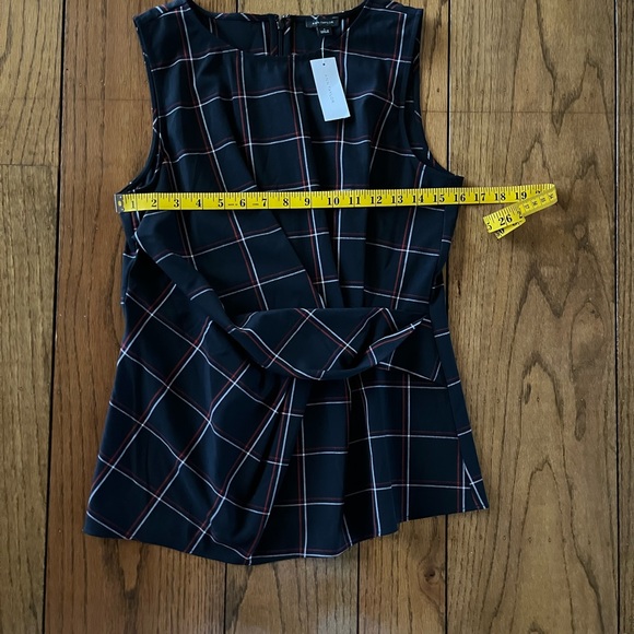 Ann Taylor Plaid Twist Waist Blouse Top Size:6 - Picture 8 of 13